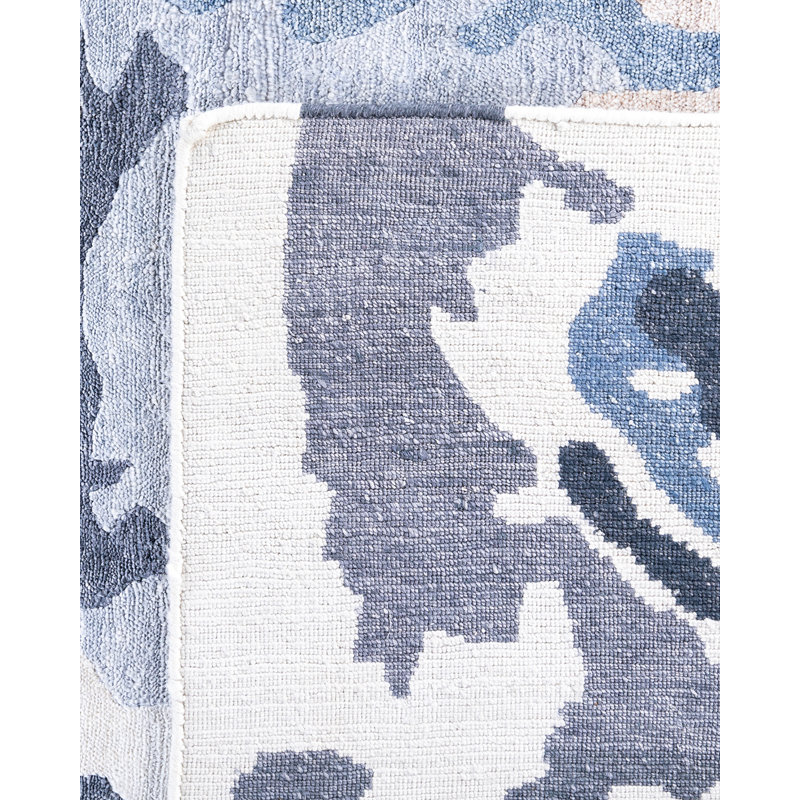 Overdyed One-of-a-Kind Rectangle 9'1" X 12'1" Hand Knotted Area Rug
