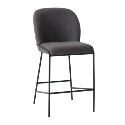 Deciderio Countertop Stool of 26.25" with metal feet