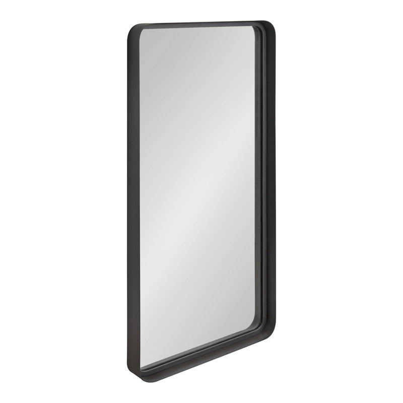 Annaluisa Metal Flat Mirror, 42" x 20", Gray
