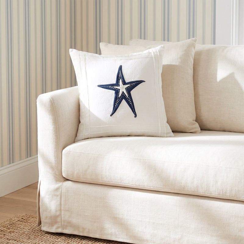Starfish Coastal Throw Pillow
