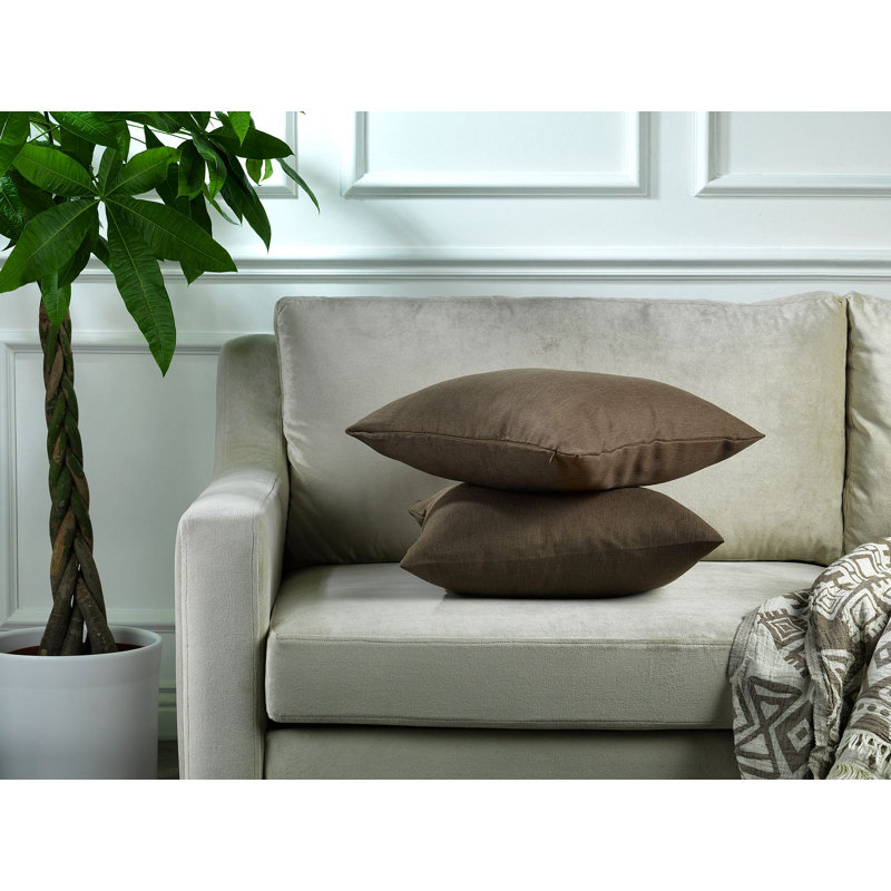 Indoor / Outdoor Rectangular Lumbar Pillow Cover - 1 Pc, 45 x 45cm, Brown