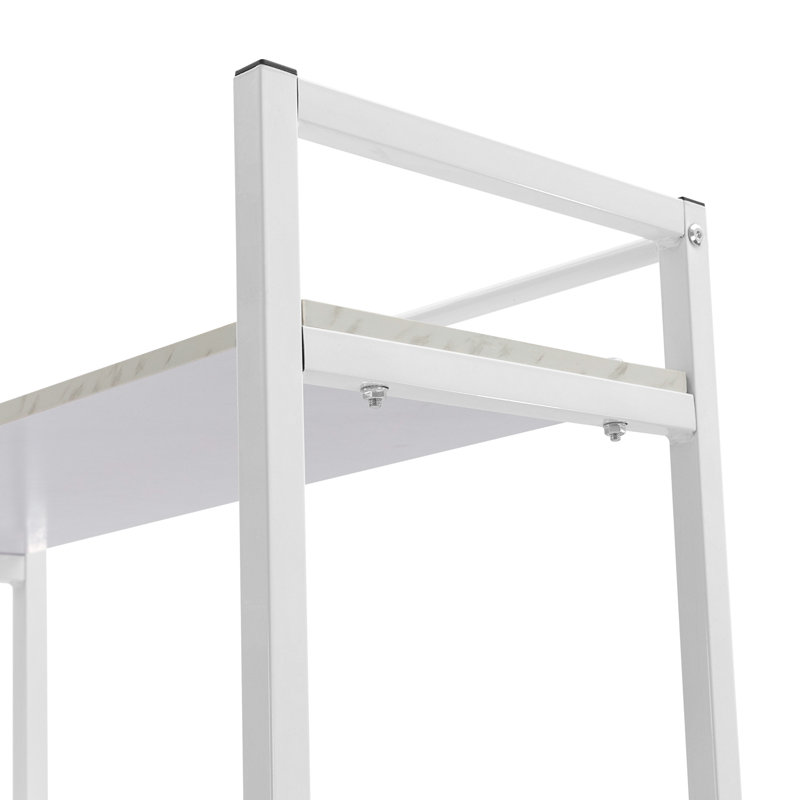 Étagère de salle de bain Irvan, Naturel / blanc