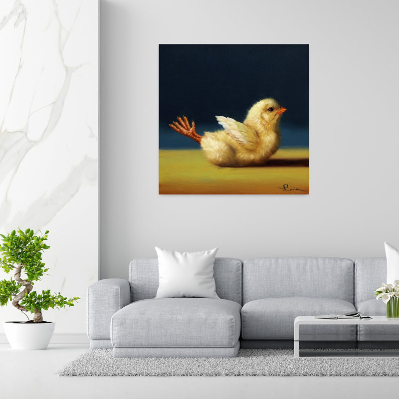 Yoga, poussin, criquet, art urbain contemporain, H 48 po x l 48 po