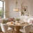 Hanshelmut 6-Light Shaded Gold Drum Chandelier with Ripple Glass