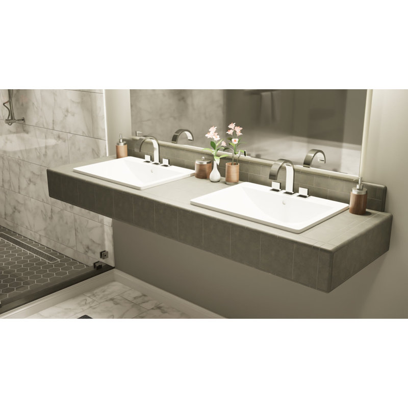 36" Gray Concrete Floating Bathroom Vanity Kit