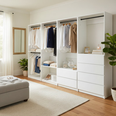 Prosper Freestanding Walk in Wood Closet System