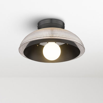 Duley Glass Metal Flush Mount