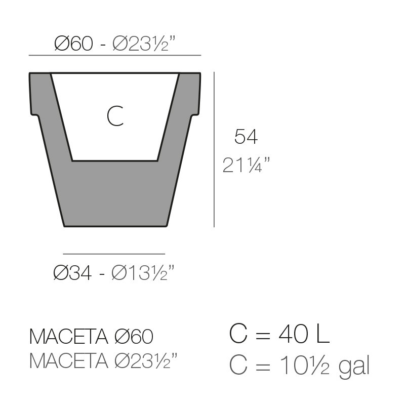 Maceta Resin Pot Planter, 20.5" H x 23.5" W x 23.5" D