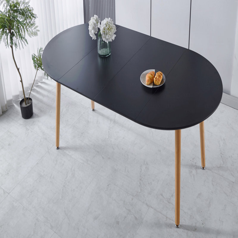 Table basse en bois Table de salle à manger extensible, Noir