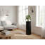 Black Acacia Wood Round Pedestal Plant Stand