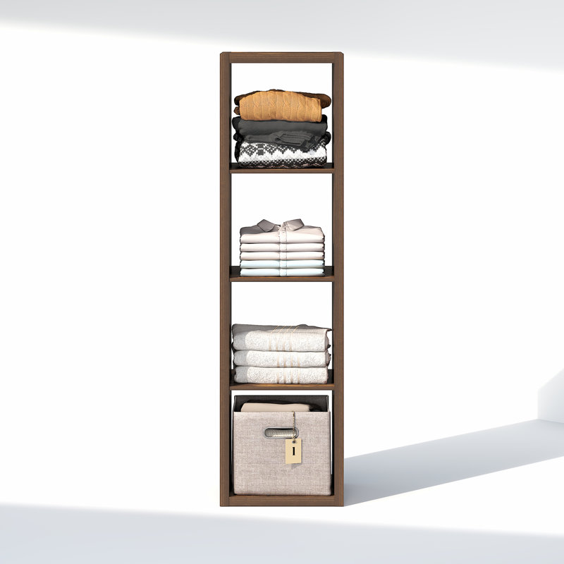 Heddy Manufactured Wood Shelving Unit, Amber Pine