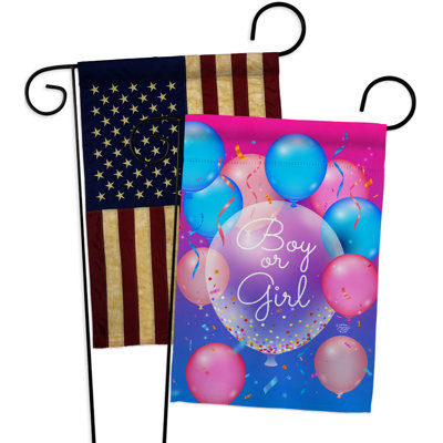 Double Sided 18.5'' H x 13'' W Polyester New Baby Garden Flag