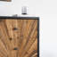 Armoire de rangement de 51 po de hauteur, commode en bois récupéré l 21 po x P 13 po avec structure en métal noir