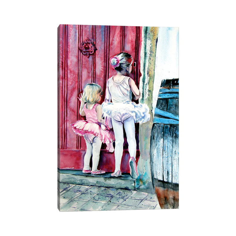 Little Ballerinas by Anna Brigitta Kovacs - Wrapped Canvas Painting, 45.72cm H x 30.48cm W
