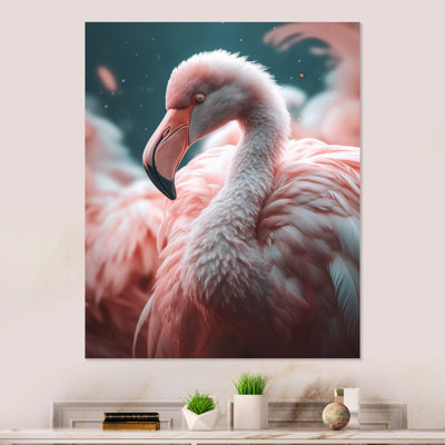 «Pink Flamino», photographie sur toile encadrée