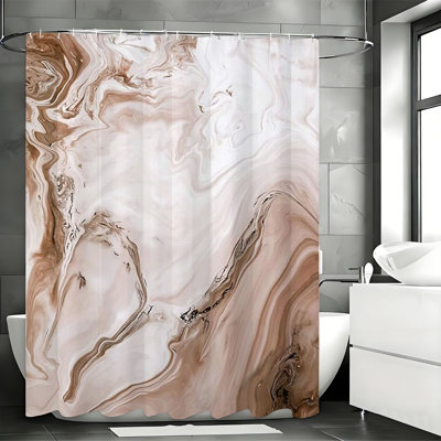 Shower Curtain with Hooks Included