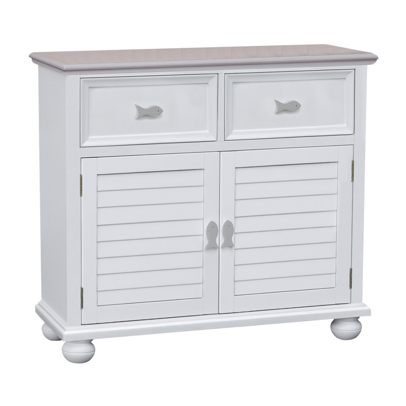 Anoka Accent Cabinet, White/Grey