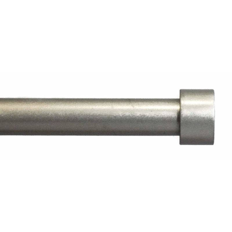 Tringle à rideaux simple ajustable Nlasa de 0,62 po, H 0,625 po x l 84 po x P 0,625 po, Étain