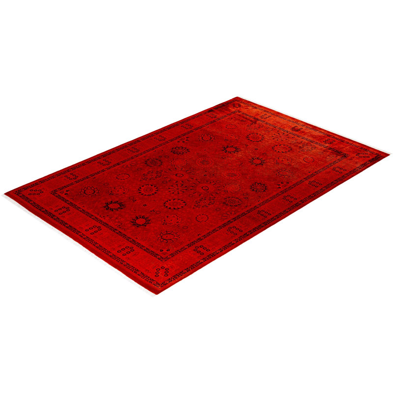 Fine Vibrance One-of-a-Kind 6' 1" X 9' 3" Hand Knotted Area Rug