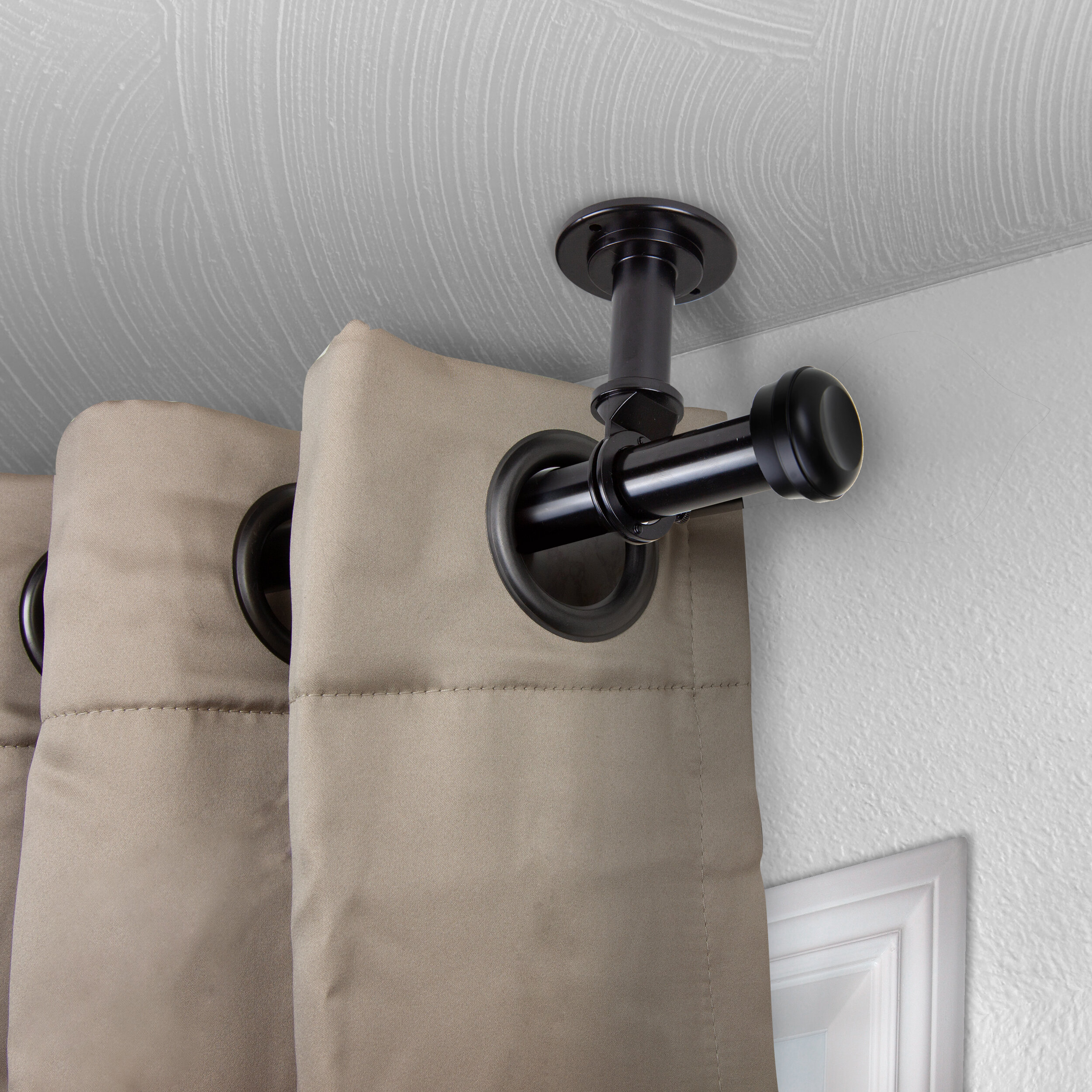 Brayden Studio® Stapleford Adjustable 1'' Single Curtain Rod & Reviews ...