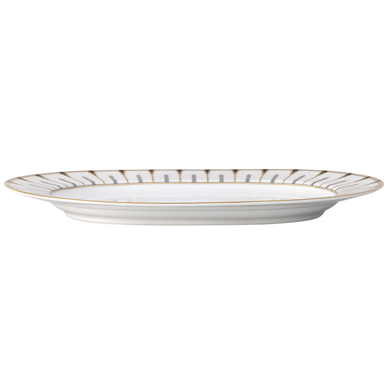 Plateau ovale Noritake, L 16 po x L 12 po x H 1,5 po