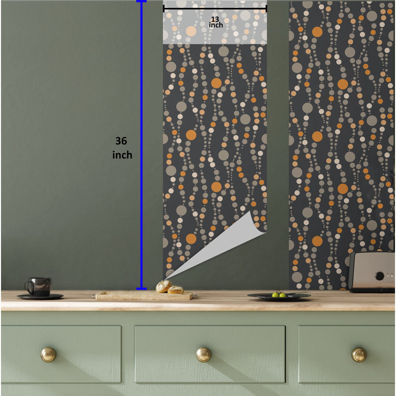 Grealish Roll, 36" L x 13" W, Dark Blue Gray/Marigold