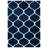 Geometric Power Loom Navy/White Area Rug-1741721486