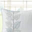 Courtepointe 6 pièces avec imprimé floral bleu blanc, double / grand, microfibre, taies décoratives brodées à la décoloration, accent élégant