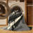Machine Washable Potts High Speed Bullet Train Sleek & Chic Modern Geometric Rug in Brown – Gray Binding-1573011321