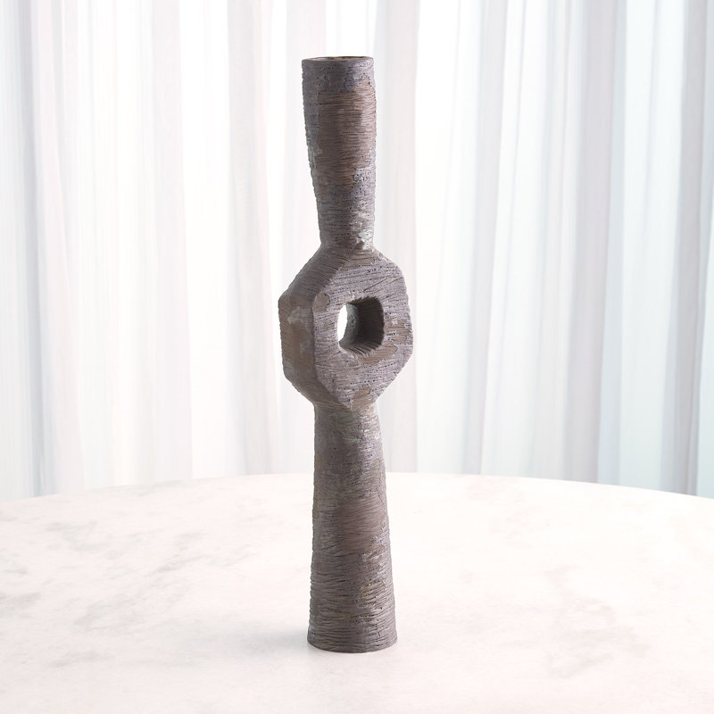 Ebba Vase-Rugged Brown-Lg, 24" H x 5" W x 2.5 D