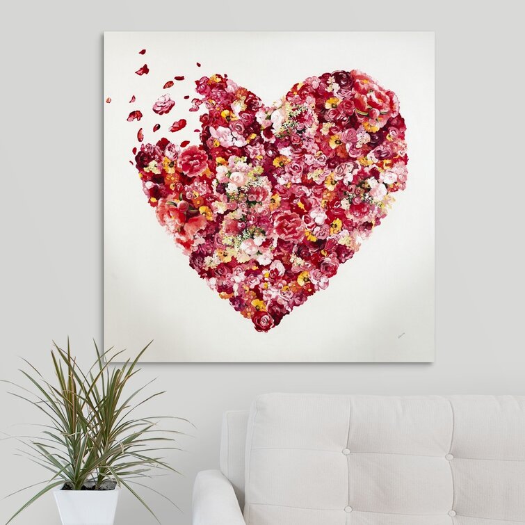 Selection of Pink and White Heart Shaped Marshmallows. | Canvas Wall Art | 16x16 | Great Big Canvas