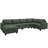 Zanavia U-Shaped Polyester Sectional Sofa Modular Sectional With Storage Ottoman-1410014296-1453625457