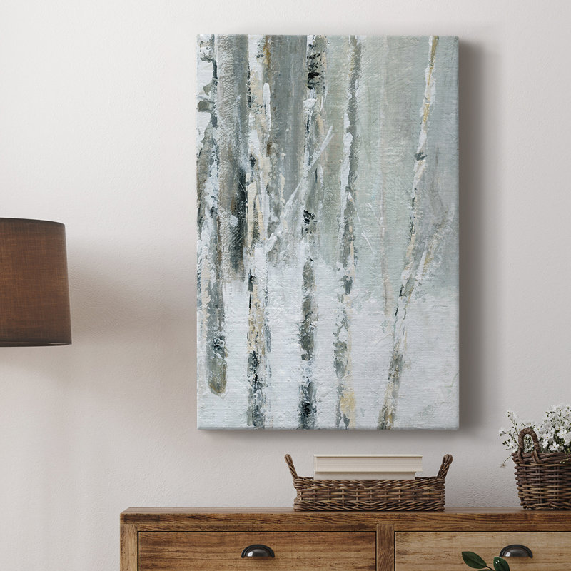 Bouleau enneigé III - galerie sur mesure, H 36 po x l 24 po