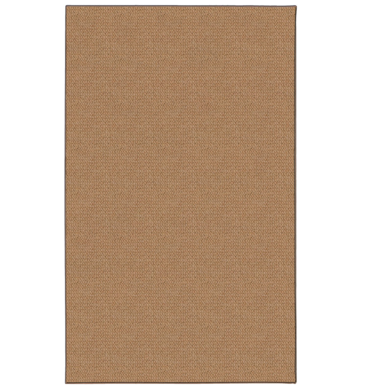 Tapis brun en laine touffeté à la main, Rectangle 3 pi x 5 pi