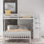 Lit plateforme très grand lit simple en pin blanc avec rangement pour escalier pour chambre d'enfant