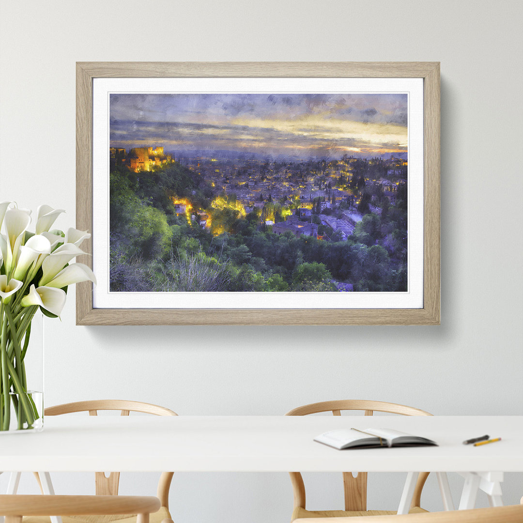 Granada Skyline in Spain - Picture Frame Painting