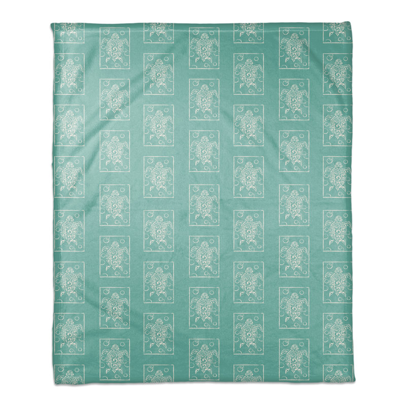 Hand Woven Throw Blanket, Teal