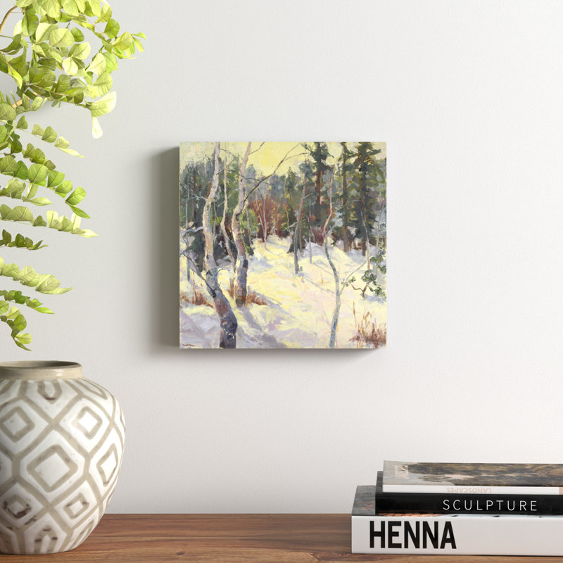 «Four Seasons Aspens IV» par Nanette Oleson, reproduction d'art sur toile, H 12 po x l 12 po, Toile tendue