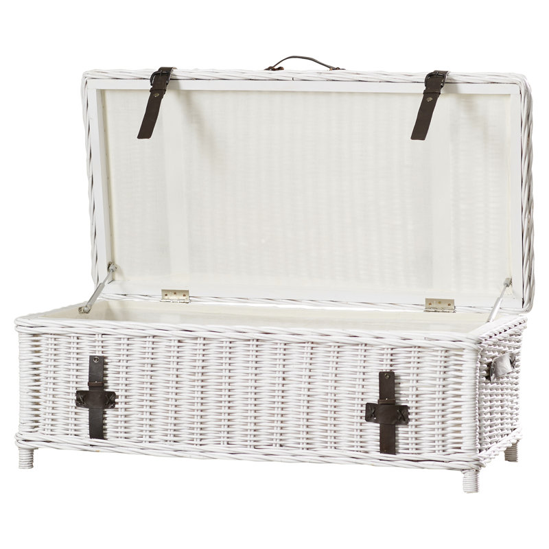 Table basse avec rangement, Blanc