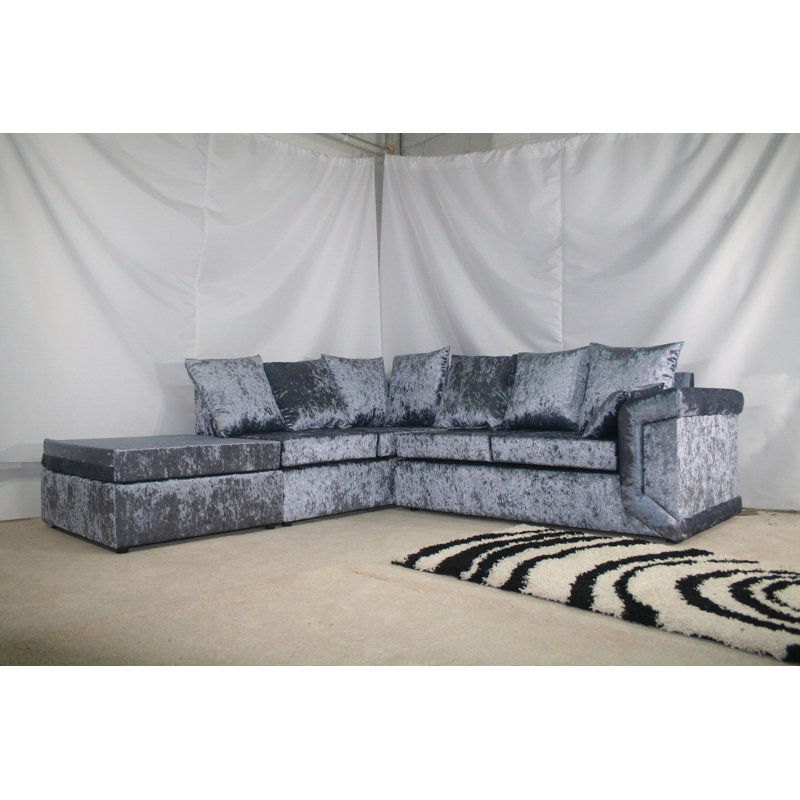Velvet Corner Sectional, Left Hand
