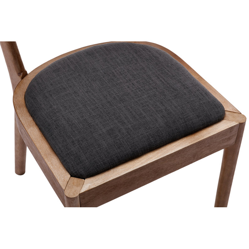 Ensemble de table à manger moderne, table de salle à manger rectangulaire et chaise de salle à manger rembourrée à dossier demi-tonneau avec structure en bois massif pour la salle à manger / cuisine