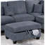 Ensemble de canapé modulaire contemporain gris foncé 3 pièces-410534572