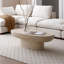 Beige Fibreglass Oval Coffee Table-129104719-129104717