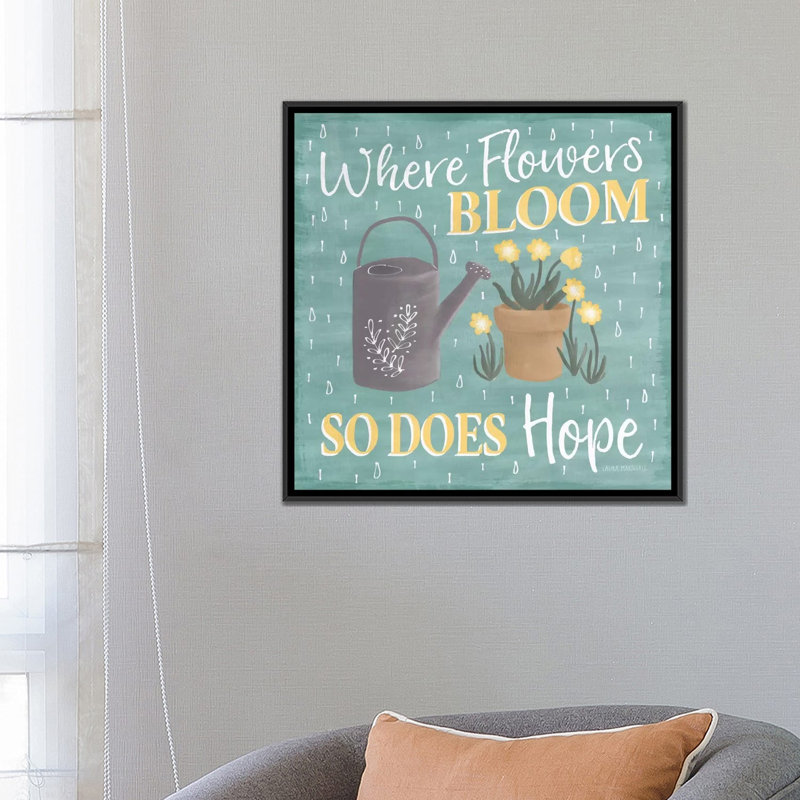 «Smitten with Spring VI», reproduction d'impression sur toile tendue, H 18 po x l 18 po x P 1,5 po, Toile avec cadre noir