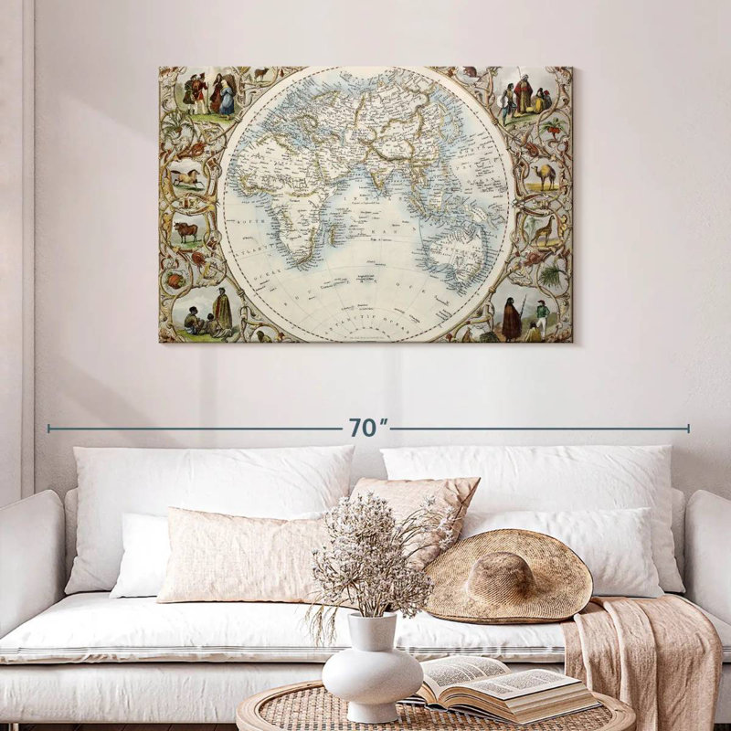 Keiri World Atlas, 30" H x 45" W