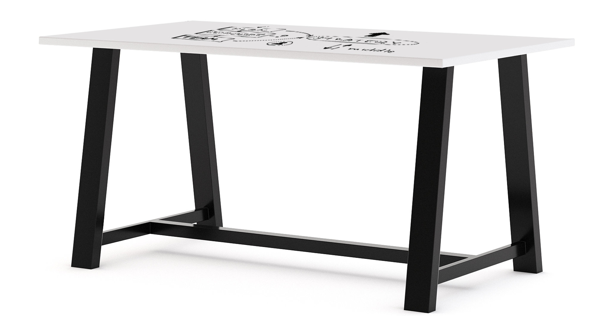 KFI Studios Midtown with Whiteboard Top Rectangular Table - Wayfair Canada
