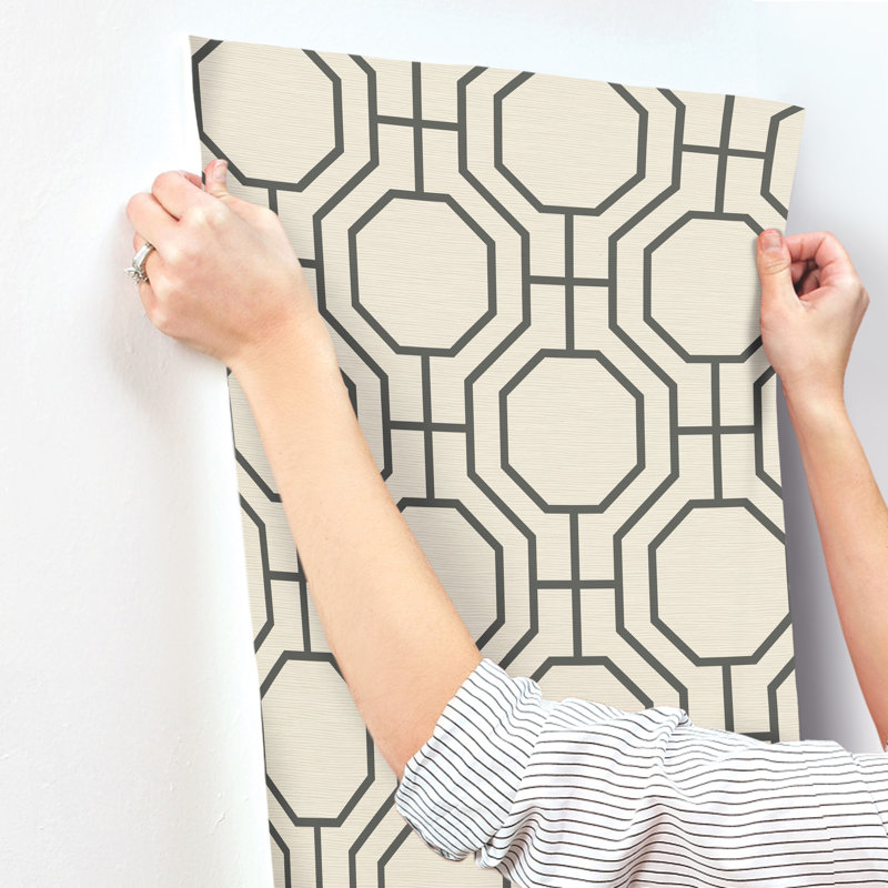 Gatco Geometric Wallpaper Double Roll, Black