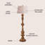 Lampe sur pied à DEL en résine 67 po Capel-132814800