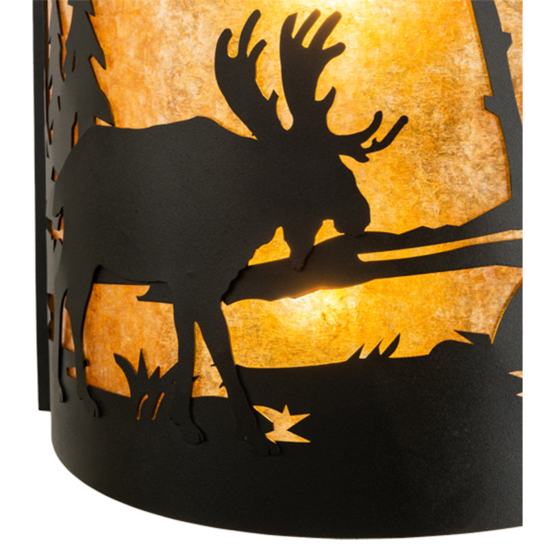 Moose at Lake 2 - Light Flush Mounted Sconce