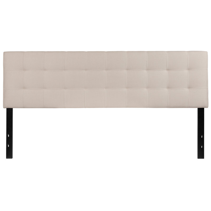 Ciriaca Quilted Tufted Upholstered Headboard, Beige, King